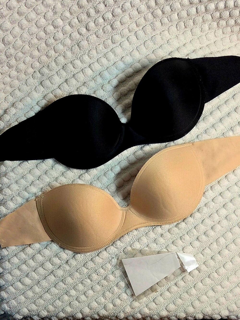 2 Backless Bras - Black & Neutral - B Cup - 1 Tab Included